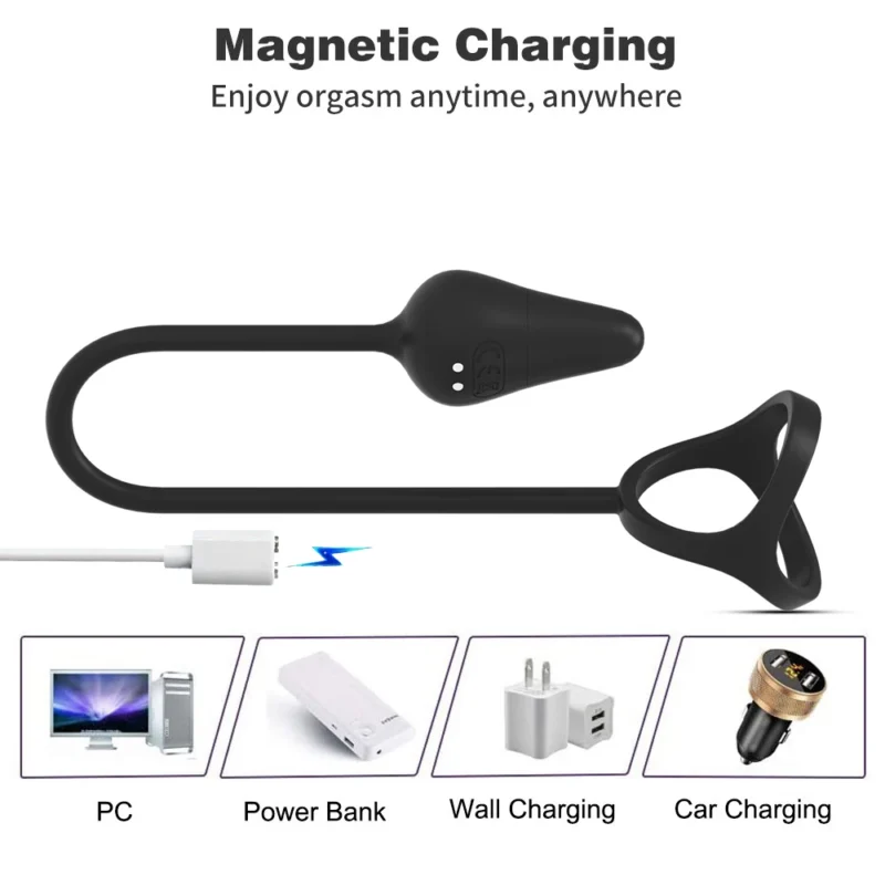 Vibrating Cock Ring Bullet anal plug - Image 4