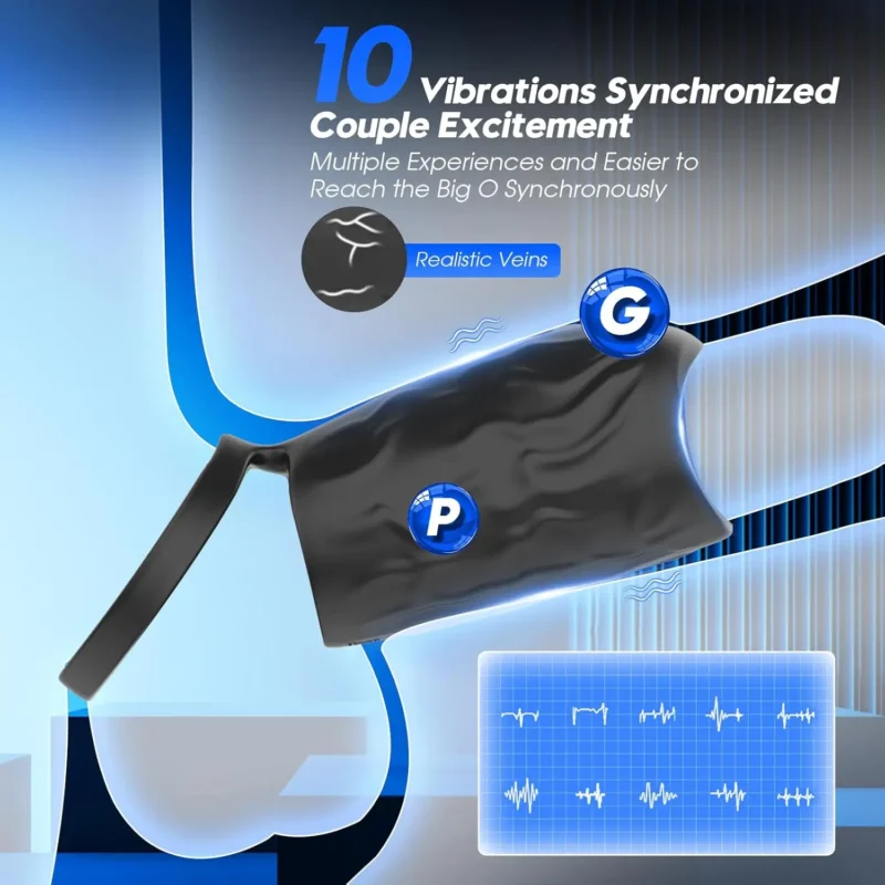 Vibrating Cock Ring Penis Sleeve Adult Sex Toy - Image 4