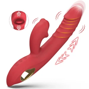 Telescopic Dildo Clitoris Sucking Stimulator Vagina