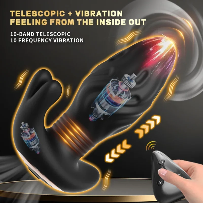 Thrusting Anal Vibrator Wireless Remote Dildo - Image 2