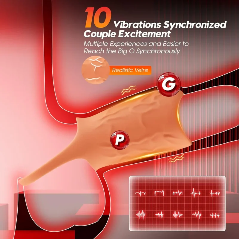 APP Control Vibrating Ring Penis Sleeve - Image 5