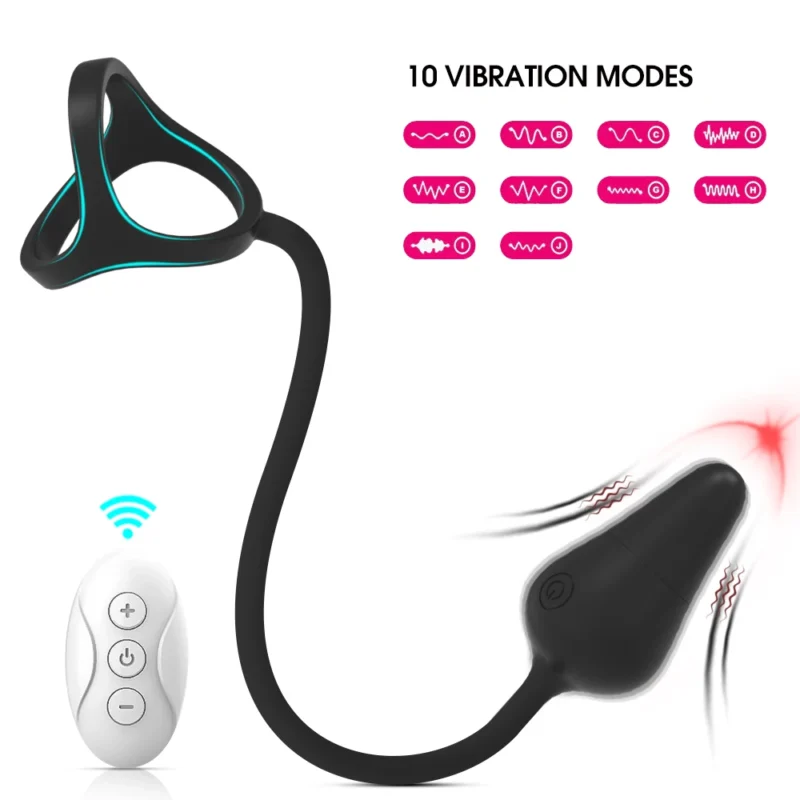 Vibrating Cock Ring Bullet anal plug - Image 3
